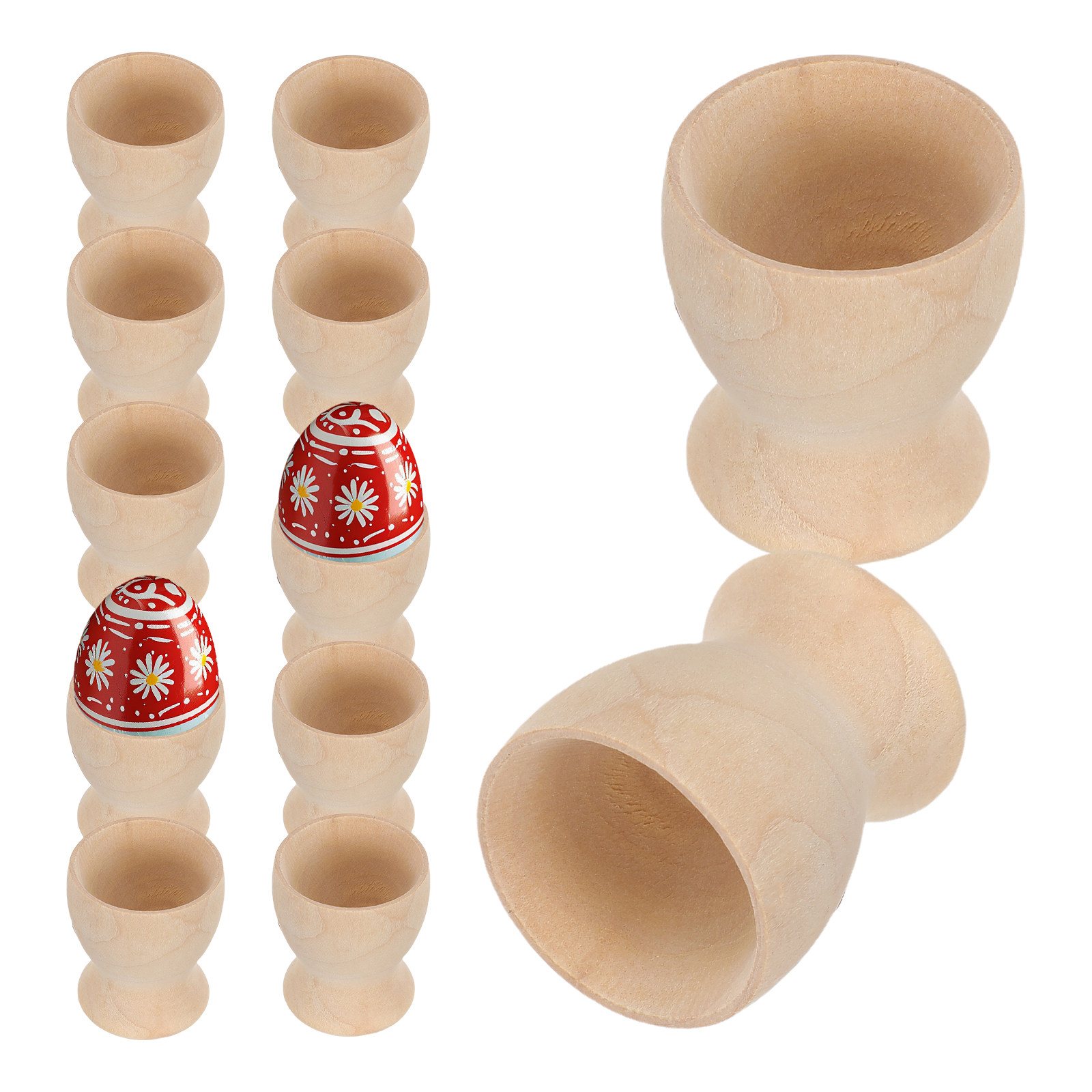 Egg Storage Holder - 12 قطعة من حامل البيض الخشبي