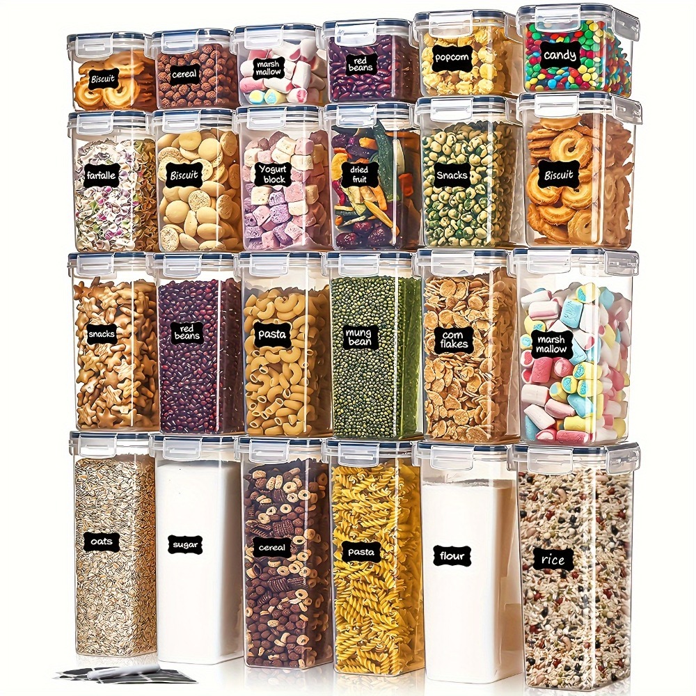Food Storage For Room - 24 قطعة من حاويات تخزين الطعام،
