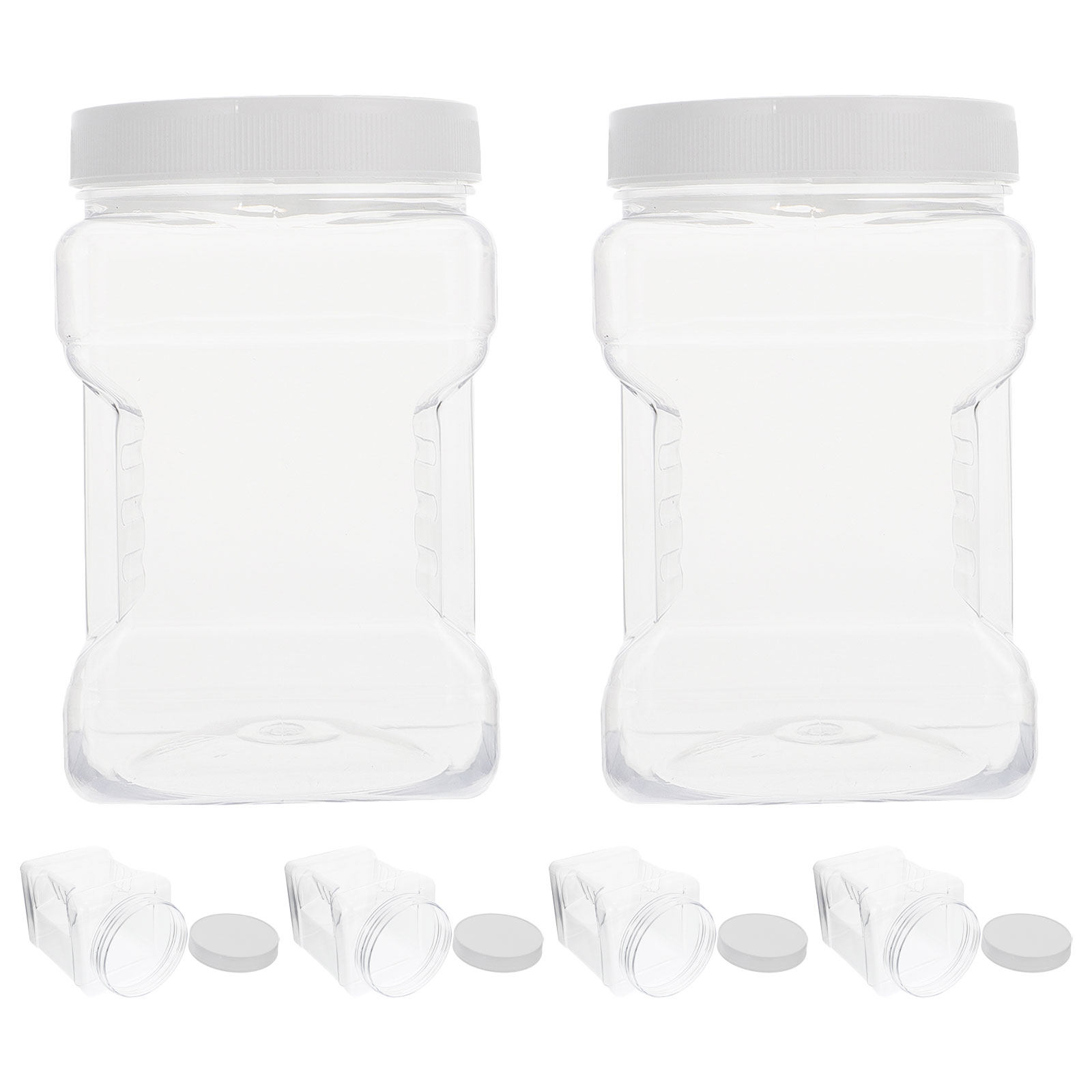 Food Storage Containers - 6 قطع من أوعية التخزين الشفافة،
