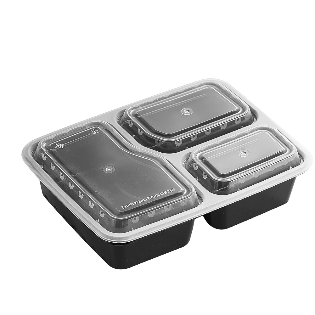 Food Storage Stackable Containers - 7 عبوات من 3 حجرات لتجهيز