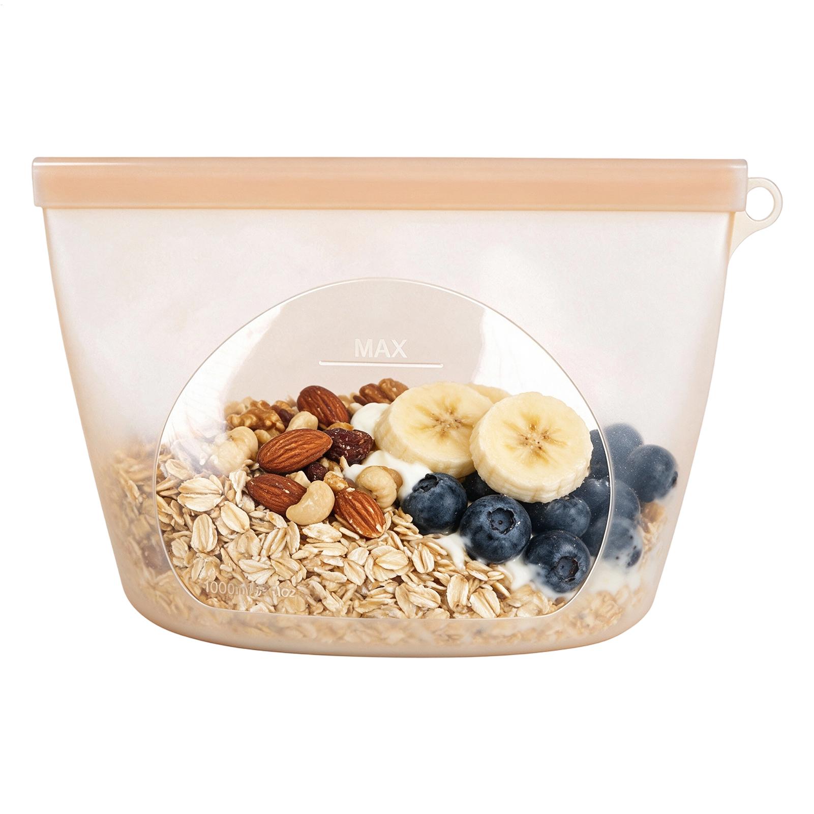 Food Storage Ziploc - أكياس سيليكون لتخزين الطعام سعة 1000