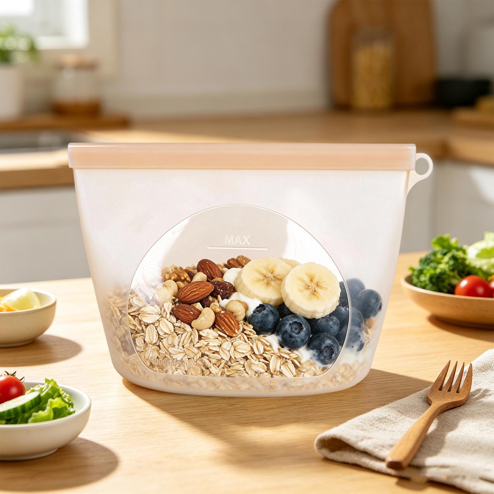 Food Storage Ziploc - أكياس تخزين طعام قابلة لإعادة الاستخدام