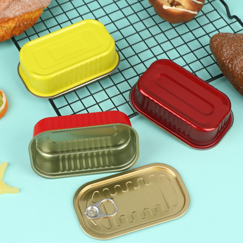 Food Storage Box - علبتان معدنيتان مستطيلتان صغيرة محكمة الإغلاق