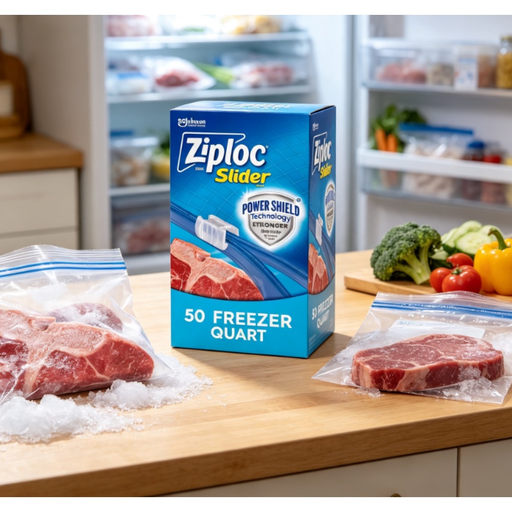 Food Storage Ziploc - أكياس تجميد زيب لوك بسحاب، لوازم