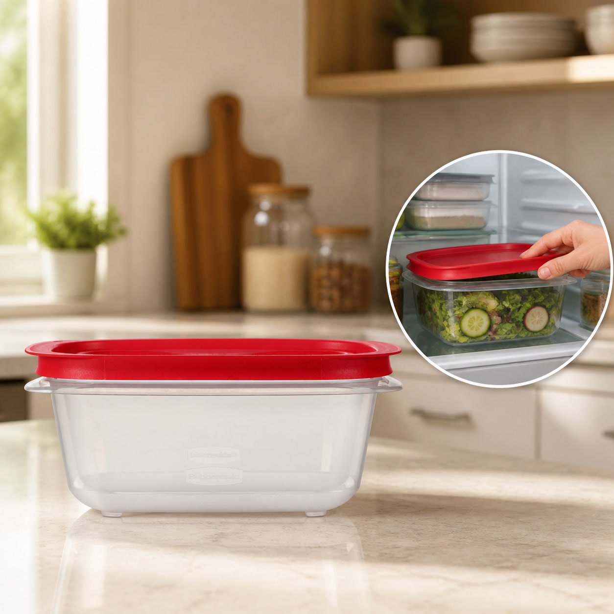 Food Storage Stackable Containers - حاوية تخزين طعام مستطيلة الشكل سعة