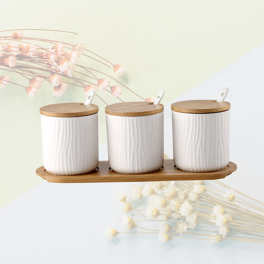 Food Storage Box - طقم برطمانات توابل سيراميك إبداعي بتصميم