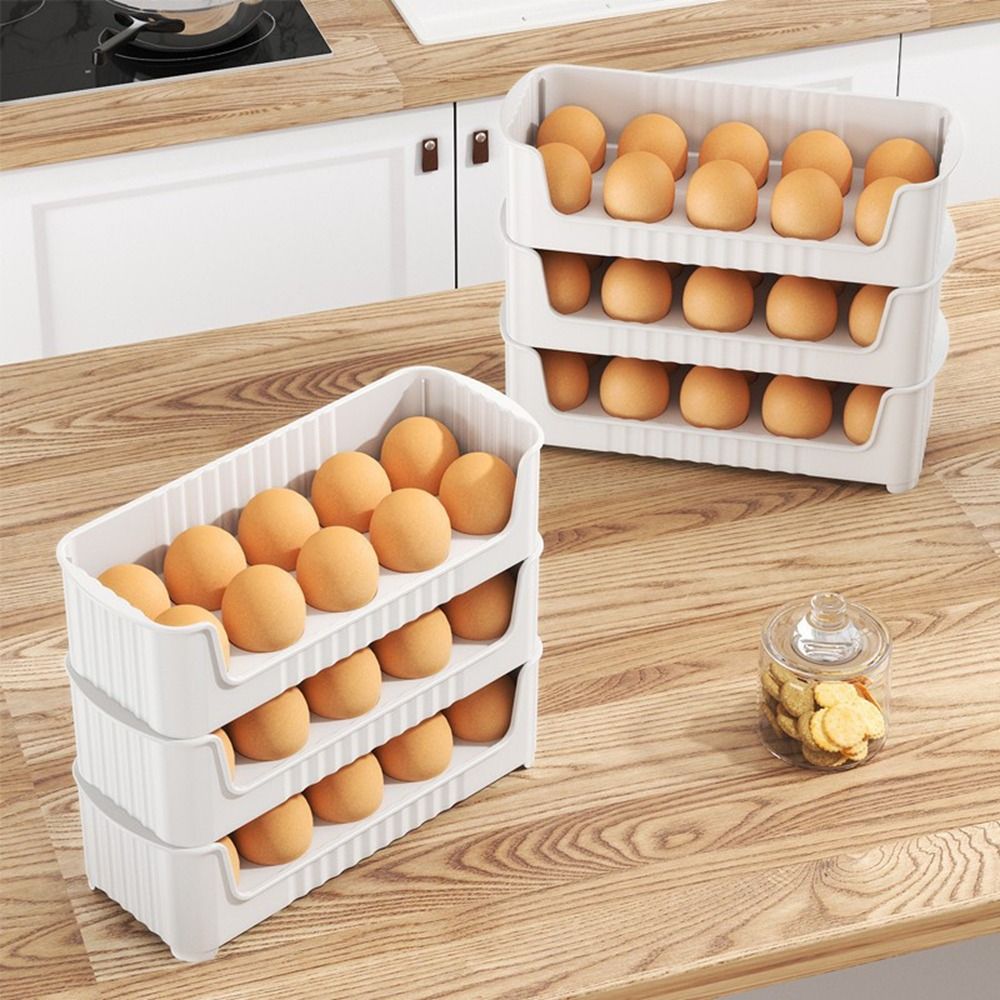Egg Storage Holder - صينية تخزين البيض ذات الباب الجانبي