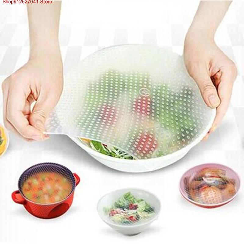 Food Storage Variety Pack - 4 قطع من أغطية الأوعية السيليكونية