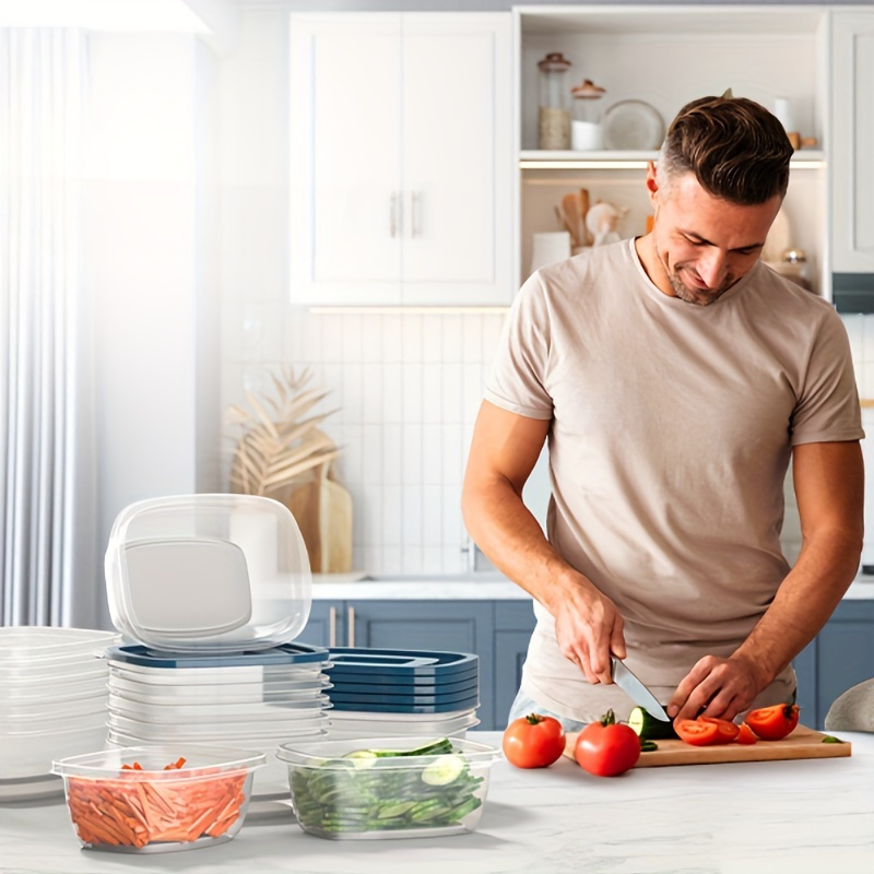 مجموعة من 6 حاويات بلاستيكية ش - مراجعة Food Storage Stackable Containers وسعره
