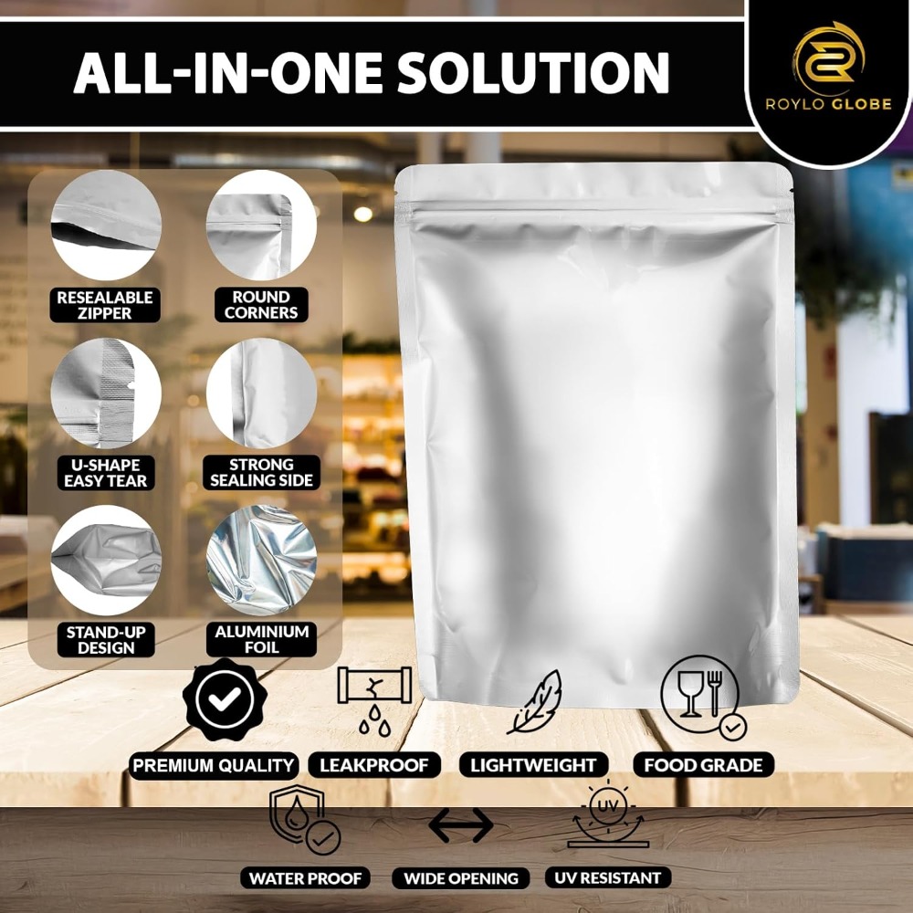 100 قطعة من أكياس مايلار سعة 2 - مراجعة Food Storage For Long Term وسعره