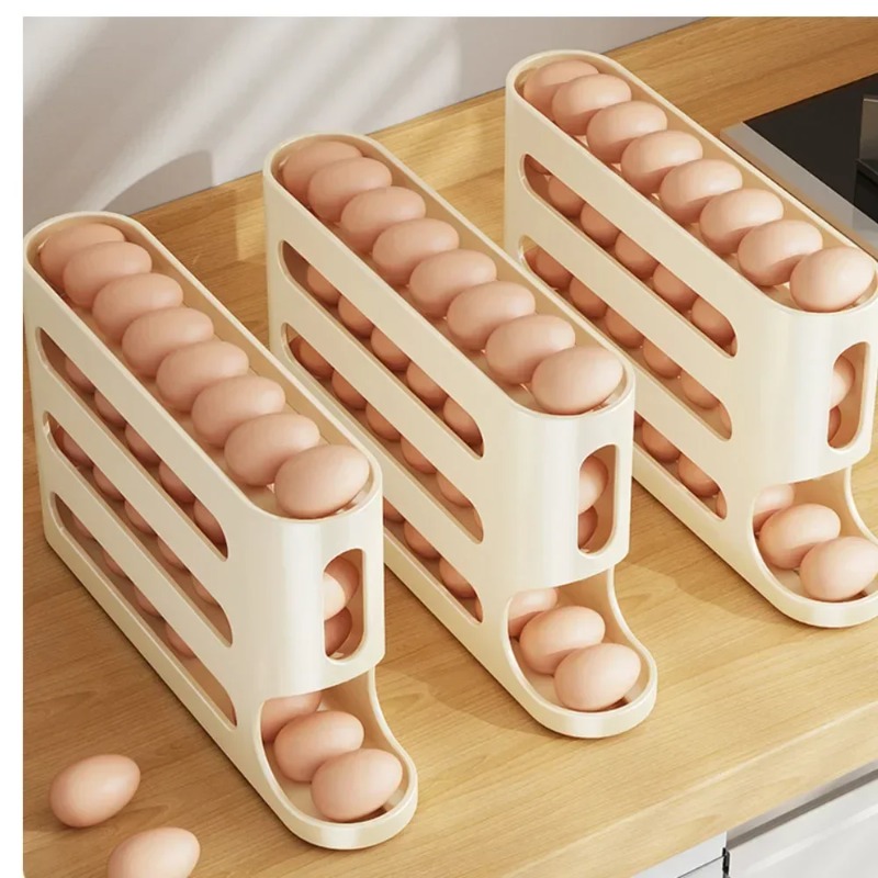 حامل بيض أوتوماتيكي بـ 4 طبقات - مراجعة Egg Storage Holder وسعره