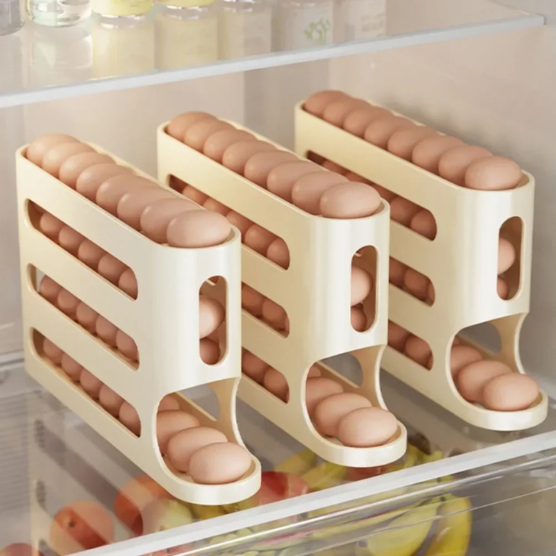 حامل بيض أوتوماتيكي بـ 4 طبقات - مراجعة Egg Storage Holder وسعره