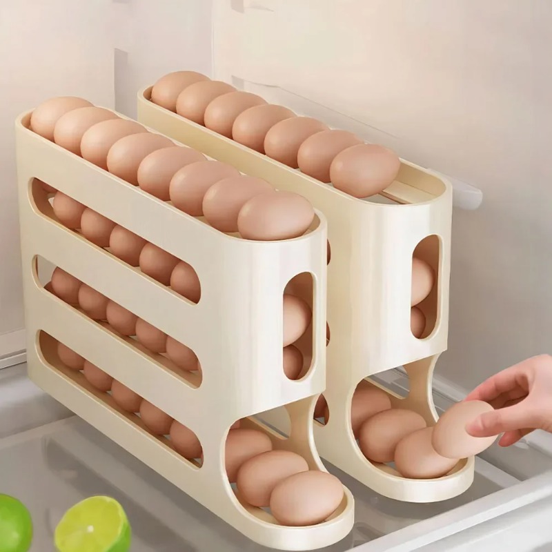 حامل بيض أوتوماتيكي بـ 4 طبقات - مراجعة Egg Storage Holder وسعره