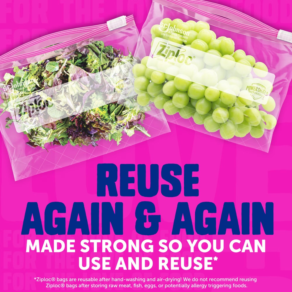 زيب لوك ®   أكياس تخزين الطعام - مراجعة Food Storage Ziploc وسعره