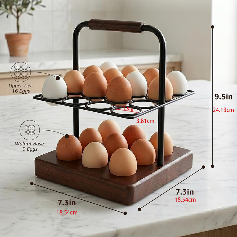 حامل بيض بتصميم ريفي للطاولة،  - مراجعة Egg Storage Holder وسعره