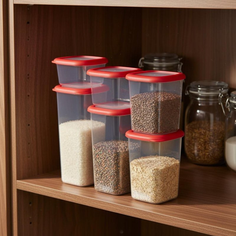 مجموعة من 6 حاويات تخزين طعام  - مراجعة Food Storage Stackable Containers وسعره