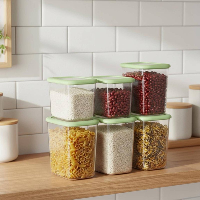 مجموعة من 6 حاويات تخزين طعام  - مراجعة Food Storage Stackable Containers وسعره