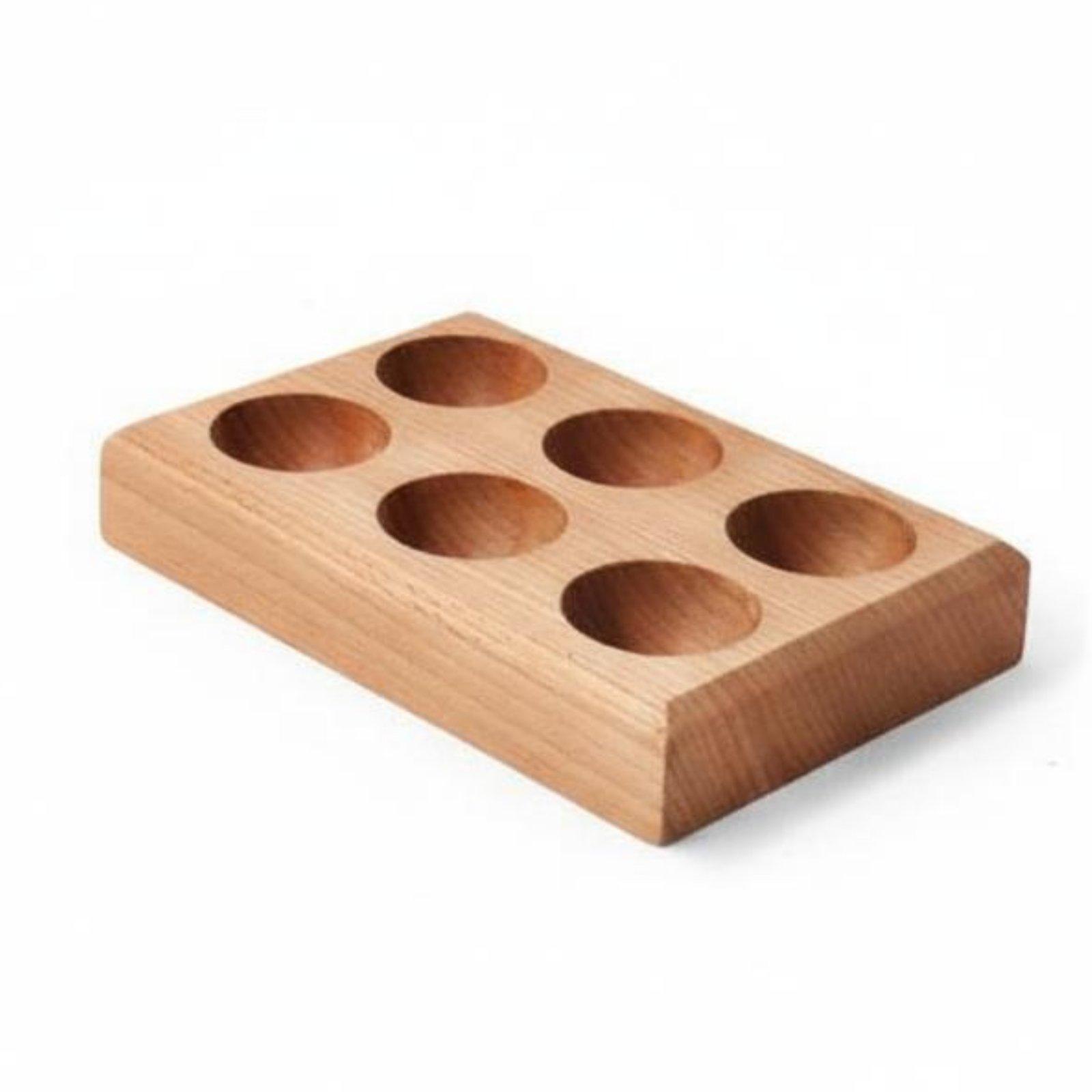 صينية بيض من خشب الزان ذات فتح - مراجعة Egg Storage Holder وسعره