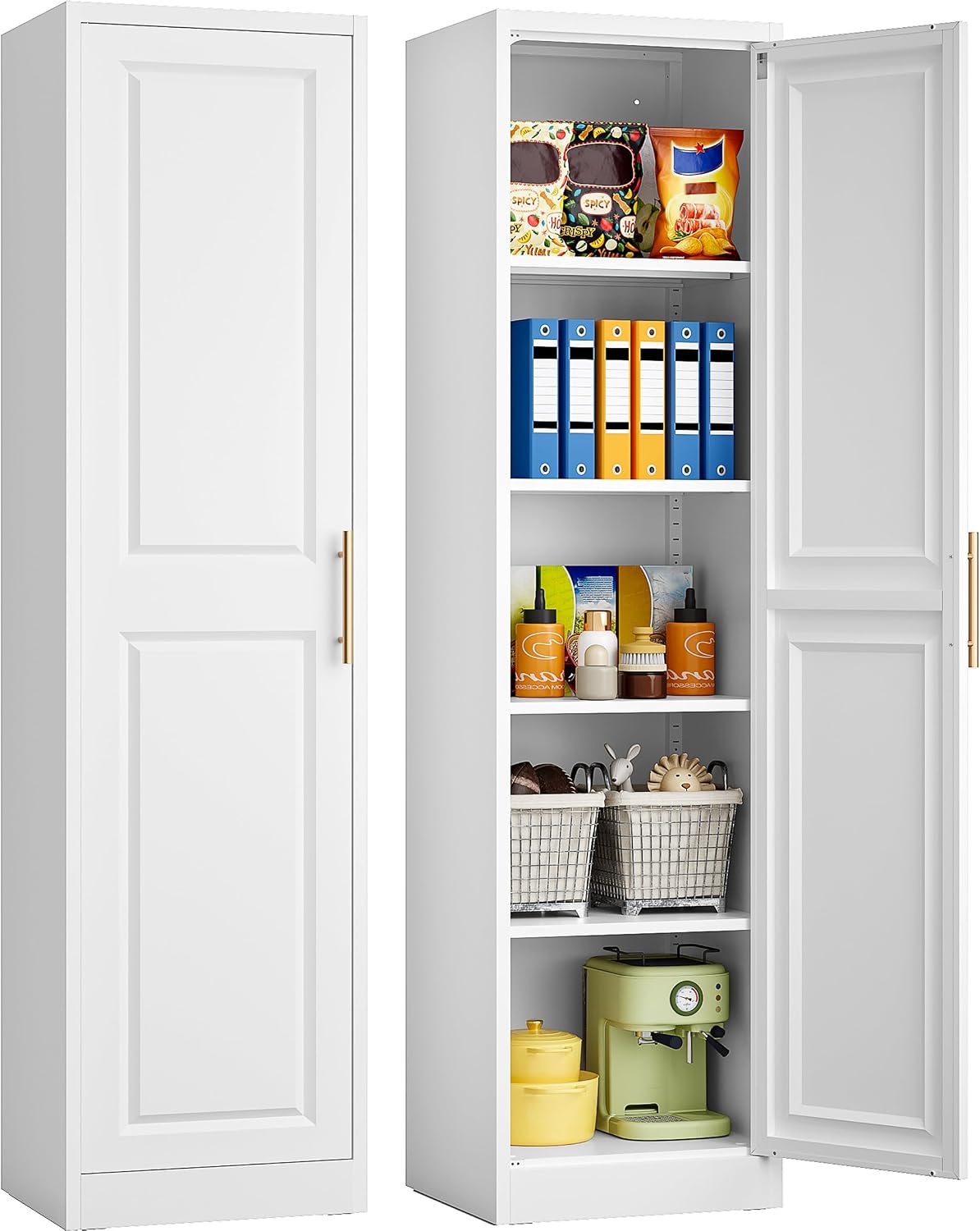 خزانة تخزين طويلة ورفيعة بباب  - مراجعة Food Storage For Room وسعره