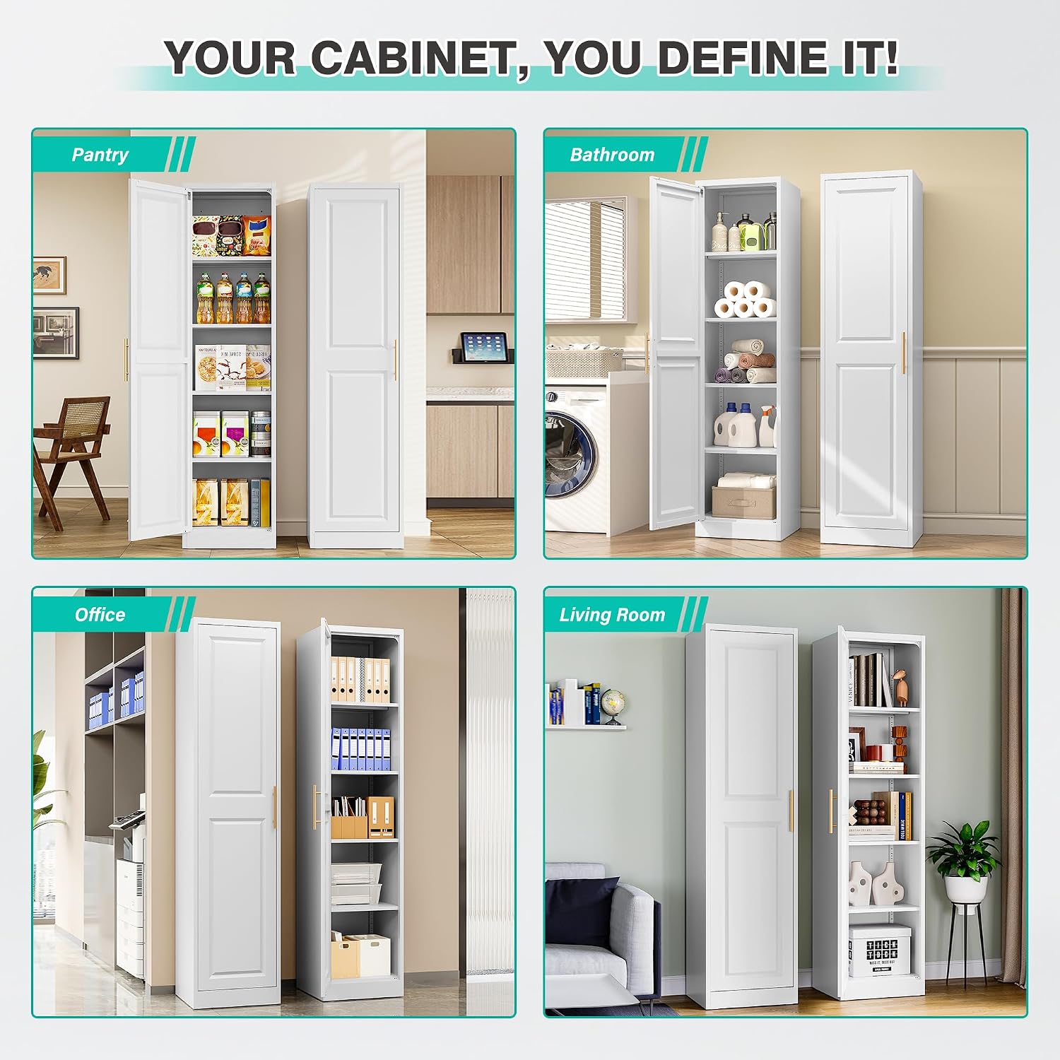 خزانة تخزين طويلة ورفيعة بباب  - مراجعة Food Storage For Room وسعره