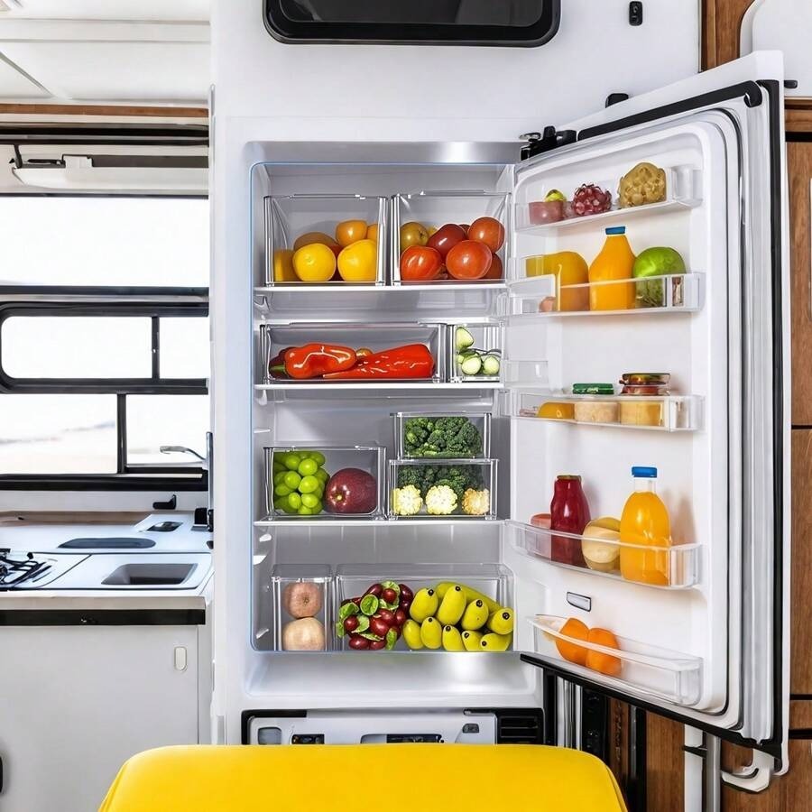 صناديق تنظيم الثلاجة القابلة ل - مراجعة Food Storage Stackable Containers وسعره