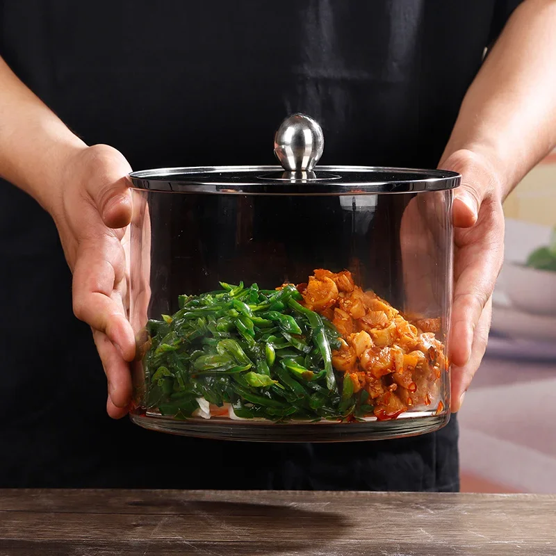 جرة مخلل زجاجية سميكة مع غطاء  - مراجعة Food Storage For Long Term وسعره