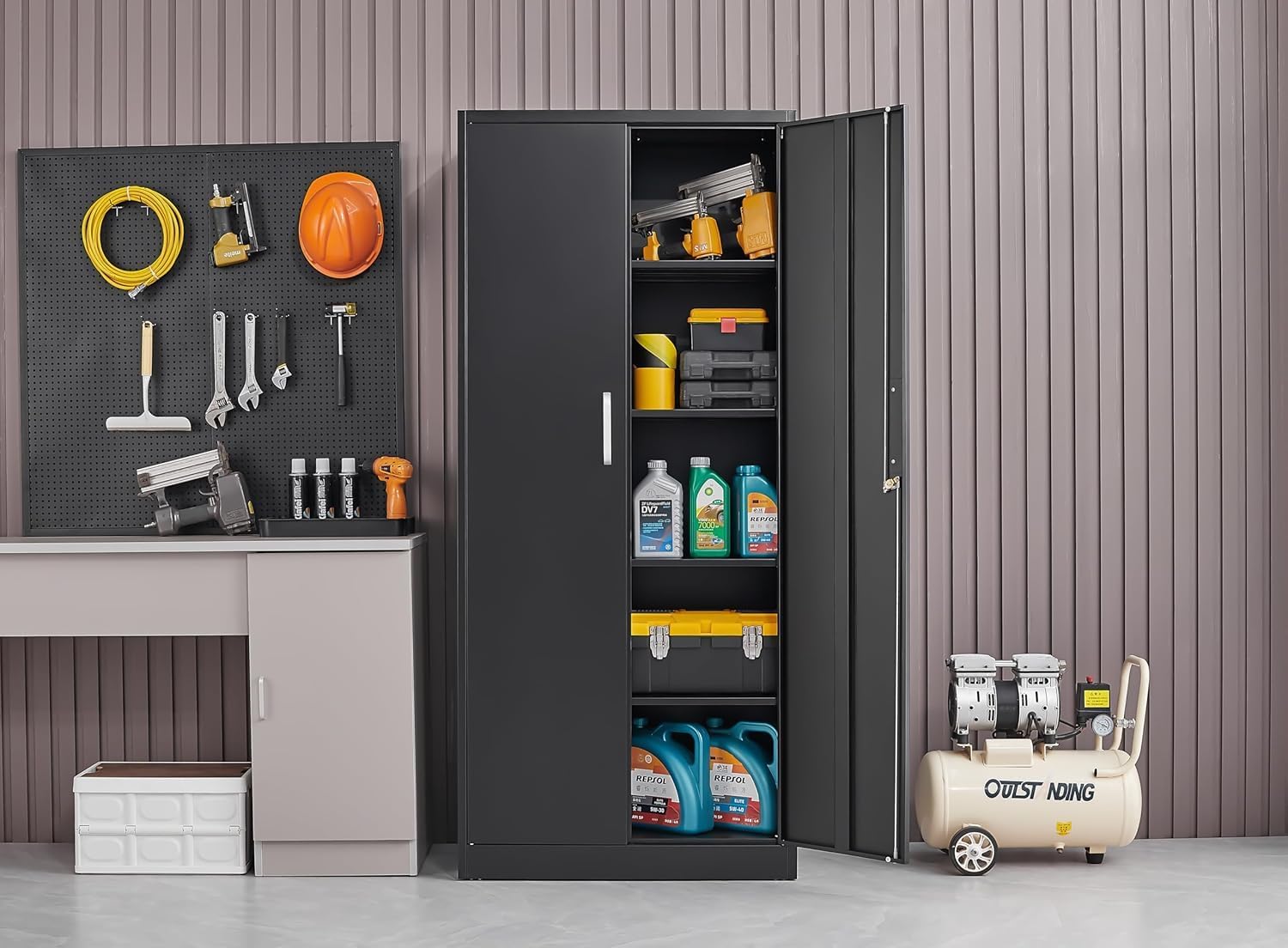 خزانة تخزين معدنية بأرفف قابلة - مراجعة Food Storage For Room وسعره