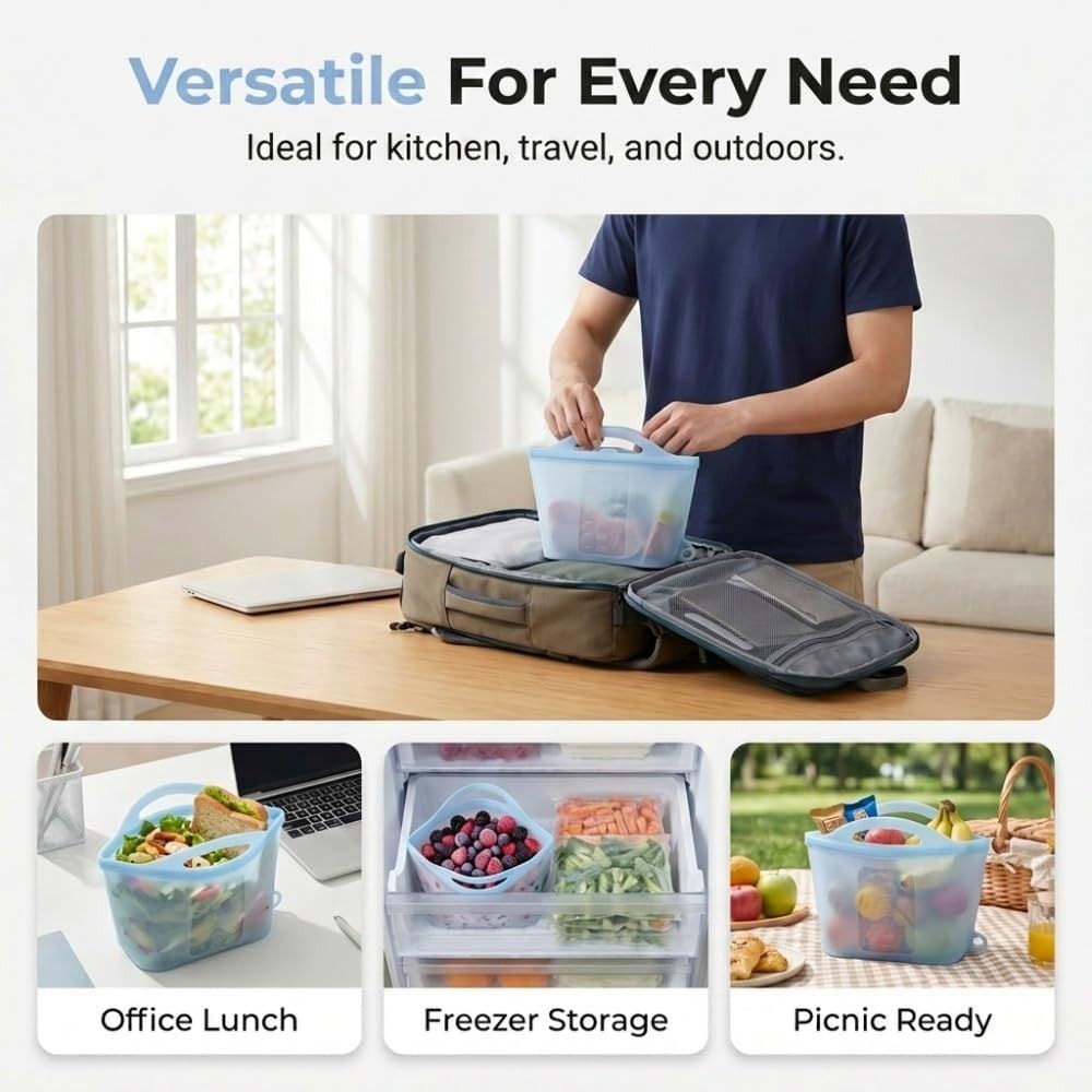 أكياس تخزين طعام قابلة لإعادة  - مراجعة Food Storage Ziploc وسعره