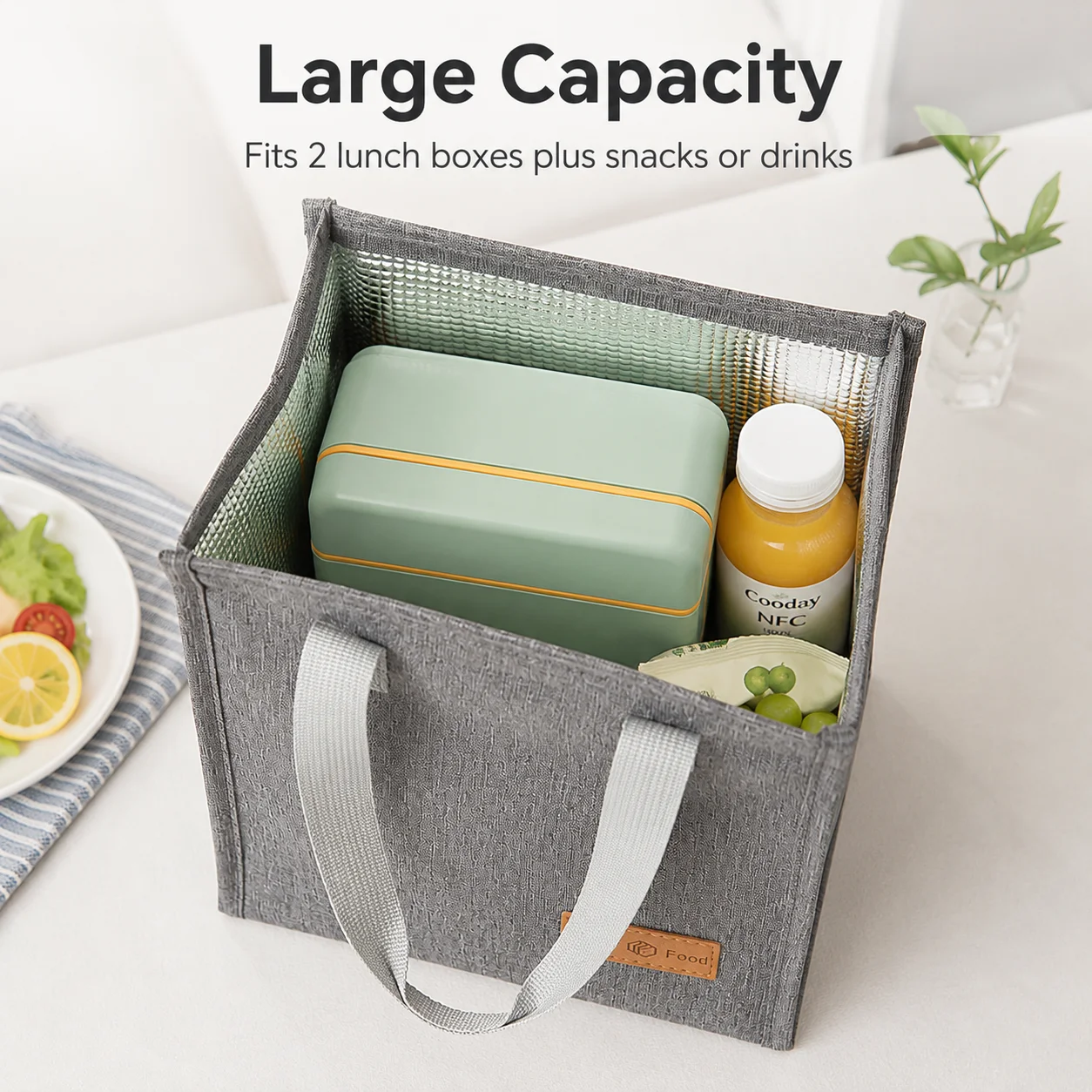 حقيبة غداء معزولة، حقيبة طعام  - مراجعة Food Storage Reusable Bags وسعره