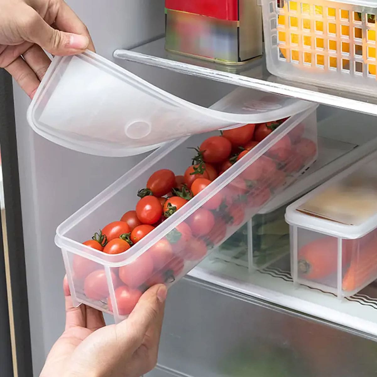 صندوق تخزين بلاستيكي شفاف، علب - مراجعة Food Storage For Refrigerator وسعره