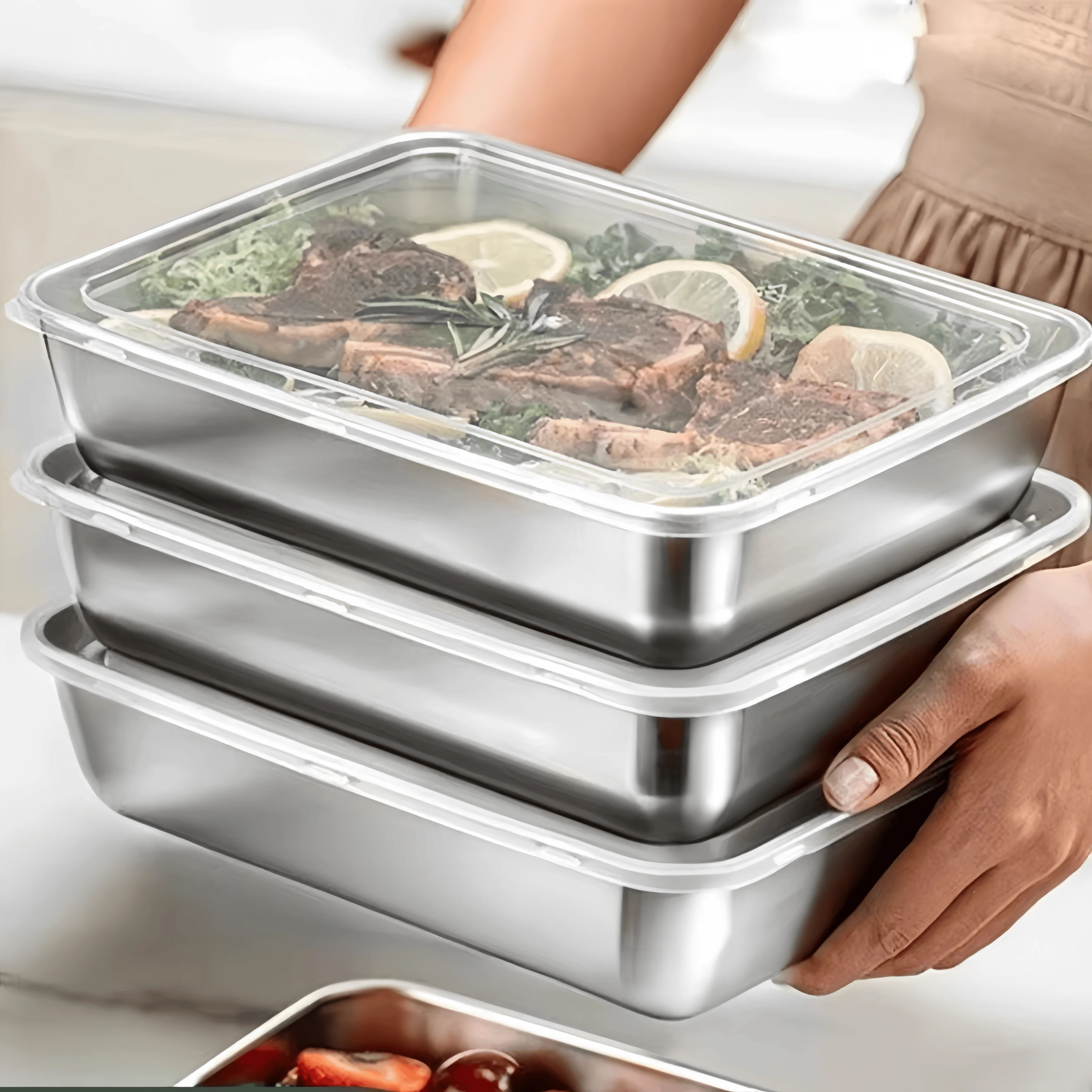 علبة طعام مستطيلة محكمة الإغلا - مراجعة Food Storage For Refrigerator وسعره